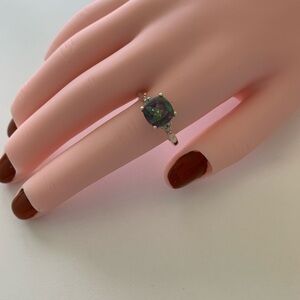 Mystic topaz sterling silver ring. Size 7.5